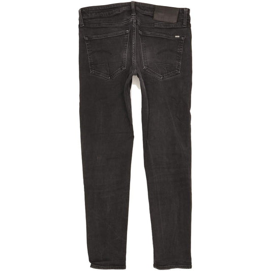 G-Star 3301 Men Black Straight Slim Stretch Jeans W32 L32