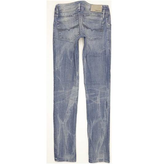 Diesel Matic 008N4 Women Blue Straight Slim Stretch Jeans W26 L34