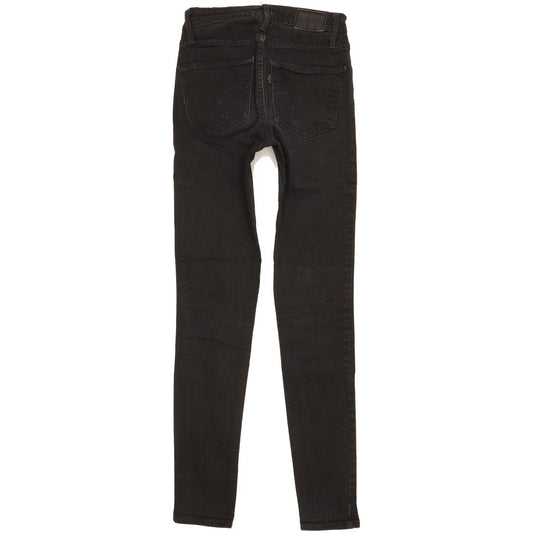 Levi's 721 Women Black Skinny Slim Stretch Jeans W24 L29