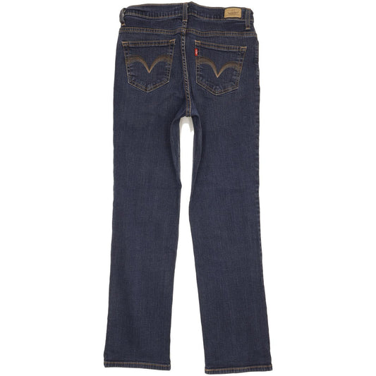 Levi's 512 Slimming Blue Straight Regular Stretch Jeans High Waisted W30 L29