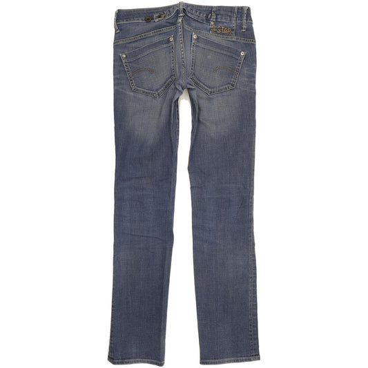G-Star Midge Women Blue Straight Slim Stretch Jeans W29 L33