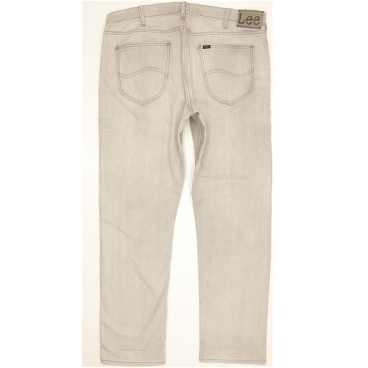 Lee Daren Men Grey Straight Slim Stretch Jeans W38 L31