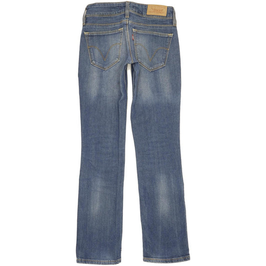 Levi's 470 Women Blue Straight Slim Stretch Jeans W27 L31