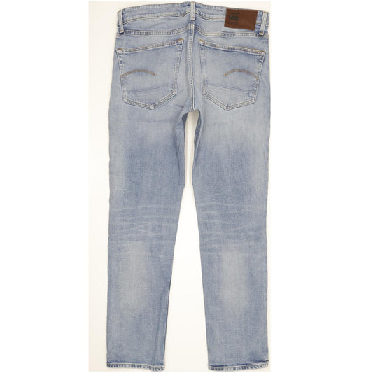 G-Star 3301 Men Blue Tapered Regular Stretch Jeans W34 L32