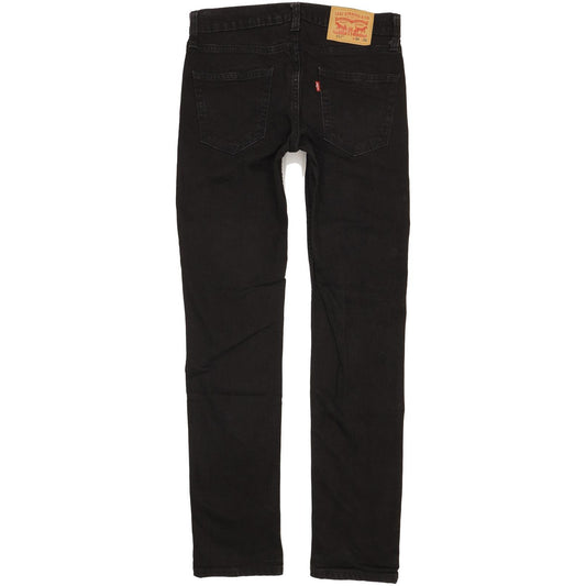 Levi's 511 Men Black Straight Slim Stretch Jeans W30 L32