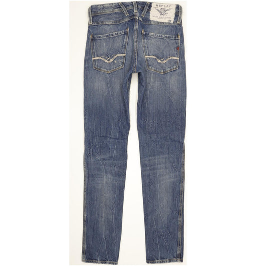Replay Anbass Men Blue Skinny Slim Jeans W28 L32