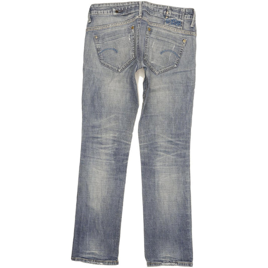 G-Star Women Blue Straight Slim Stretch Jeans W28 L30
