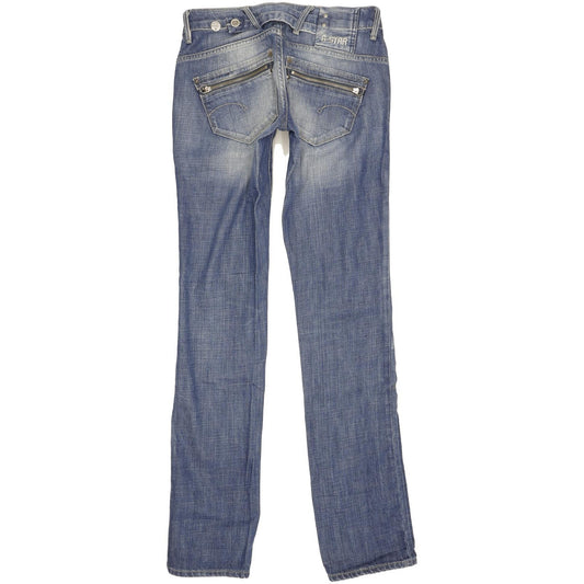 G-Star Corvet Women Blue Straight Slim Jeans W26 L34