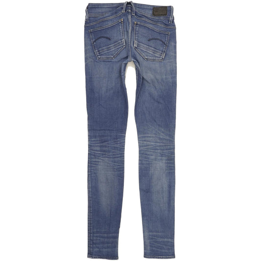 G-Star Lynn Women Blue Skinny Slim Stretch Jeans W28 L34