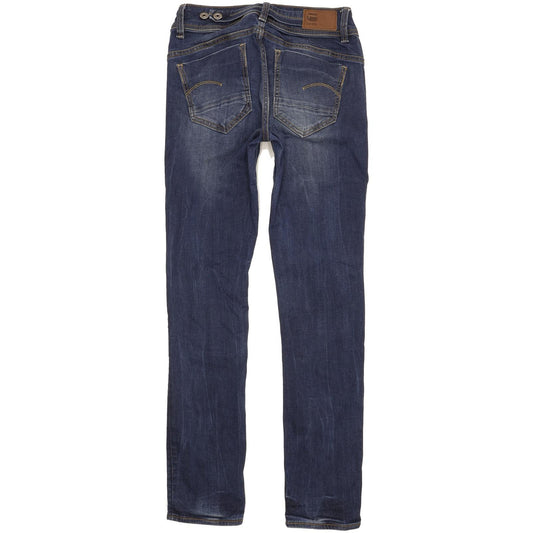 G-Star Midge Women Blue Straight Slim Stretch Jeans W28 L30
