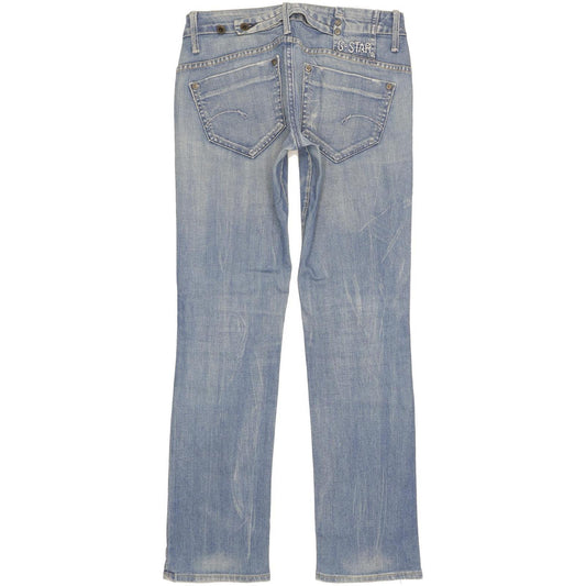 G-Star Women Blue Straight Slim Stretch Jeans W28 L31