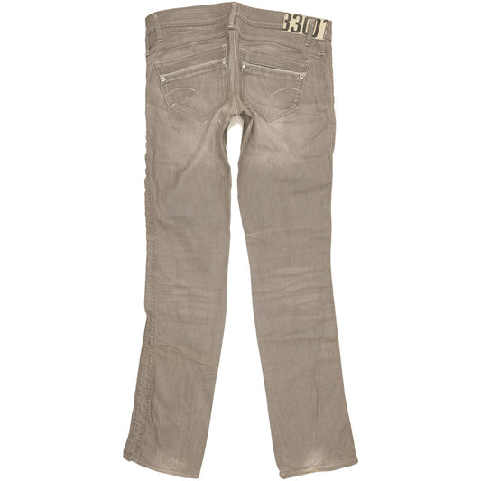 G-Star Saville Women Grey Straight Slim Stretch Jeans W31 L36