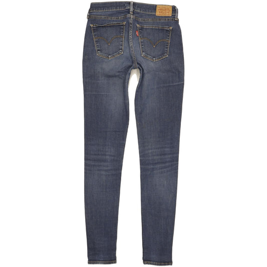 Levi's 710 Super Women Blue Skinny Slim Stretch Jeans W28 L31