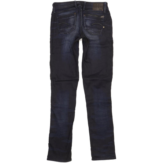 G-Star Attacc Women Navy Straight Slim Stretch Jeans W31 L34