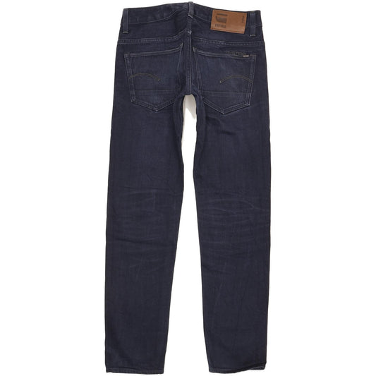 G-Star 3301 Men Navy Straight Slim Jeans W30 L31