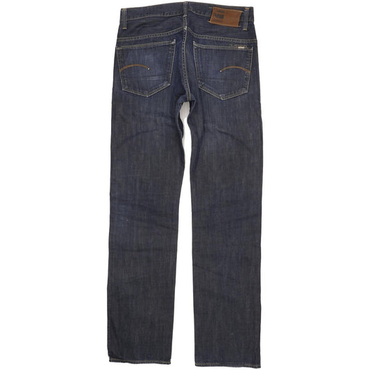 G-Star 3301 Men Navy Straight Regular Jeans W32 L34