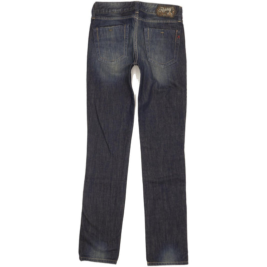 Replay Pearl Women Blue Straight Slim Jeans W26 L32