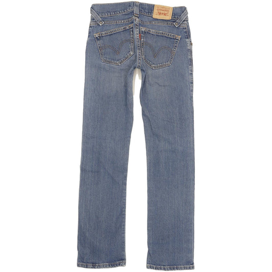 Levi's 504 Women Blue Straight Slim Stretch Jeans W26 L30