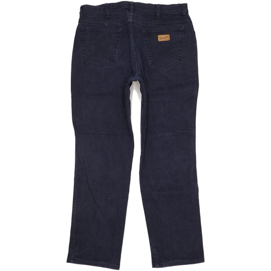 Wrangler Oregon Men Navy Straight Regular Stretch Jeans W36 L32