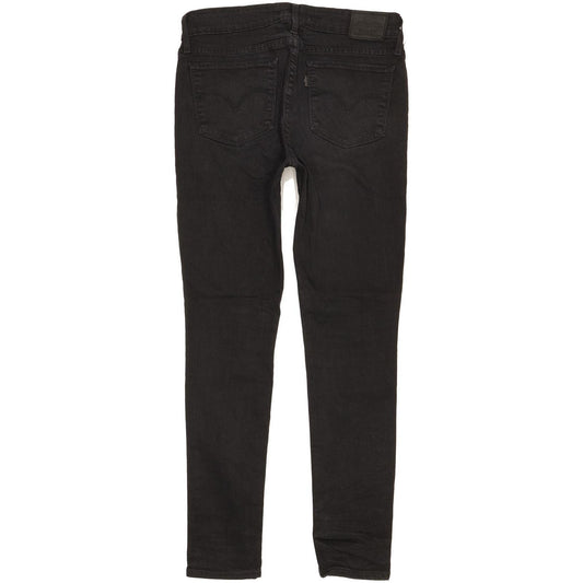 Levi's 711 Women Black Skinny Slim Stretch Jeans W27 L28