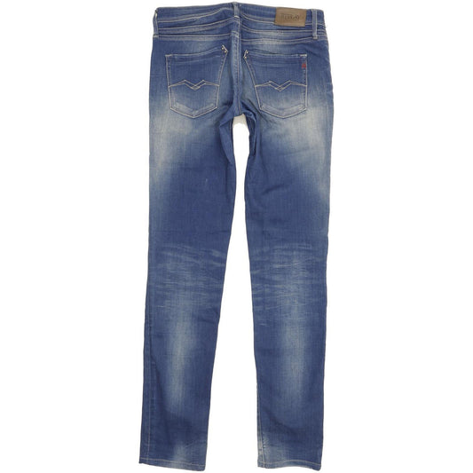 Replay Jodey Women Blue Straight Slim Stretch Jeans W29 L34