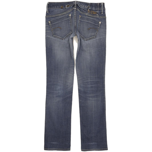 G-Star Midge Women Blue Straight Slim Stretch Jeans W27 L31