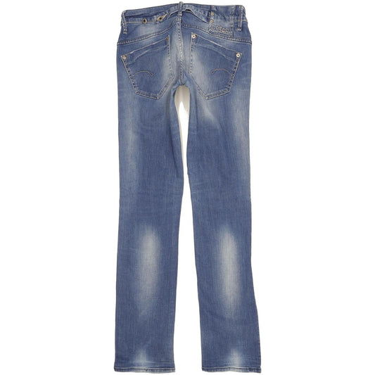 G-Star Midge Women Blue Straight Slim Stretch Jeans W28 L34