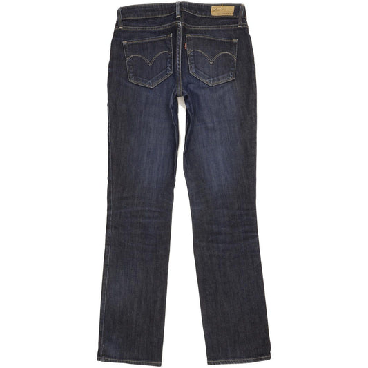 Levi's Bold Curve Women Blue Straight Slim Stretch Jeans W27 L31