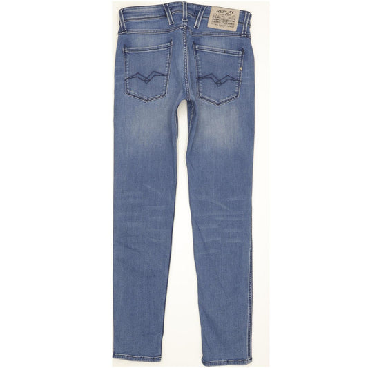 Replay Anbass Men Blue Skinny Slim Stretch Jeans W29 L31
