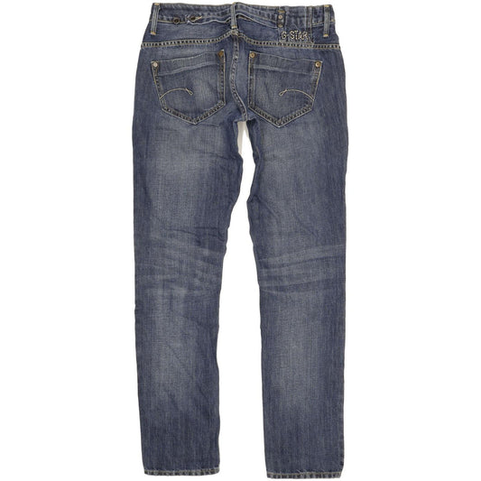 G-Star Women Blue Straight Slim Stretch Jeans W30 L33