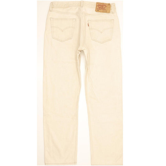 Levi's 501 Men Beige Straight Regular Jeans W35 L31