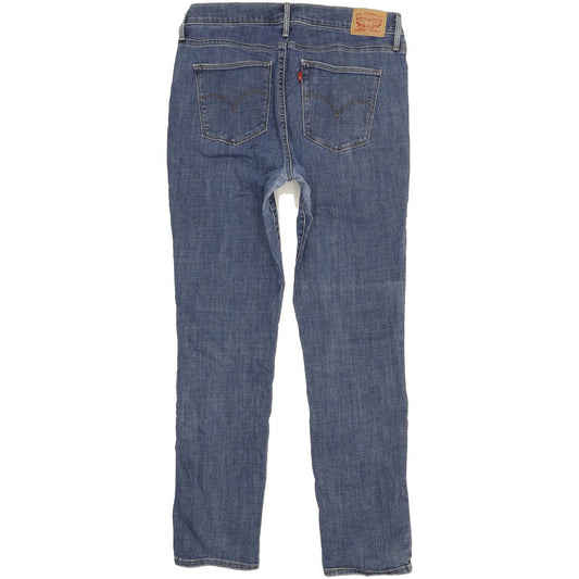 Levi's Slimming Women Blue Straight Slim Stretch Jeans W32 L32