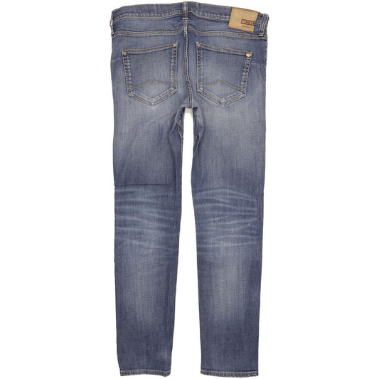Mustang Oregon Men Blue Tapered Slim Stretch Jeans W36 L34