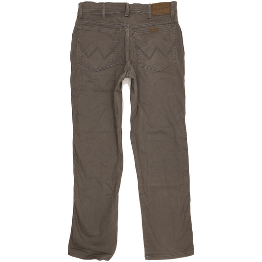 Wrangler Durable Quality Men Grey Straight Regular Stretch Jeans W33 L31
