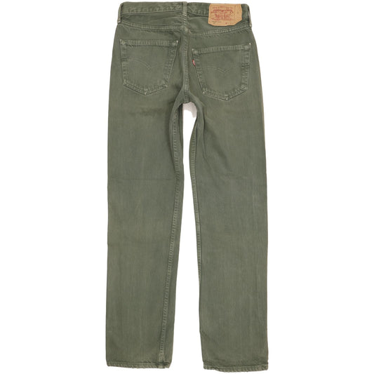 Levi's 501 Made in USA Men Green Straight Regular Jeans W31 L32 (106207)