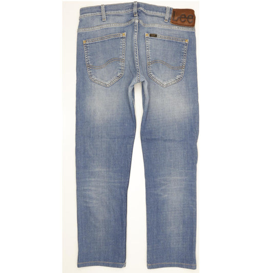 Lee Powell Men Blue Straight Slim Stretch Jeans W33 L27 (106234)