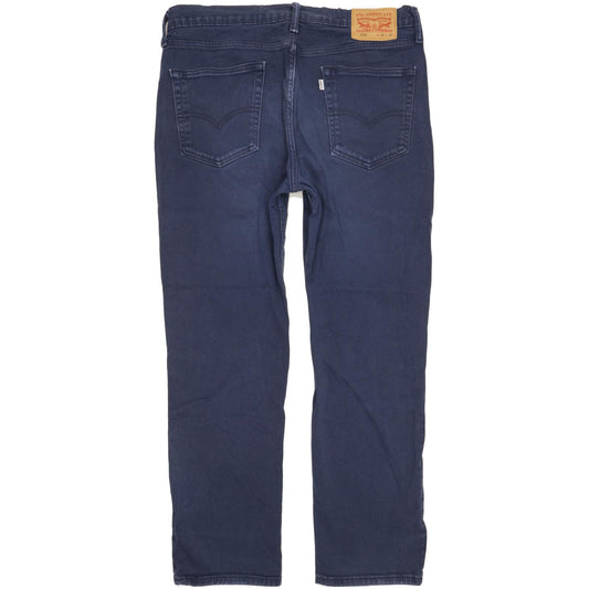 Levi's 514 Men Navy Straight Slim Stretch Jeans W36 L30 (106243)