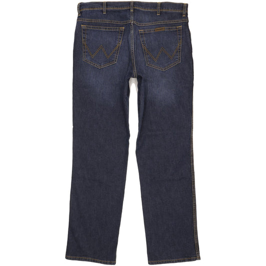Wrangler Men Blue Straight Regular Stretch Jeans W36 L32 (106260)