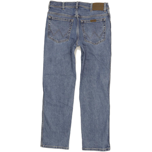 Wrangler Durable Qualilty Men Blue Straight Regular Stretch Jeans W32 L29