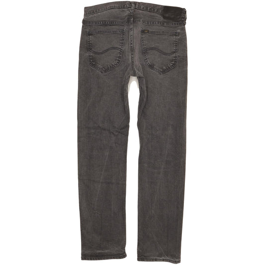 Lee Daren Men Grey Straight Slim Stretch Jeans W34 L32