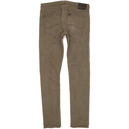 Lee Luke Men Khaki Skinny Slim Stretch Jeans W32 L34