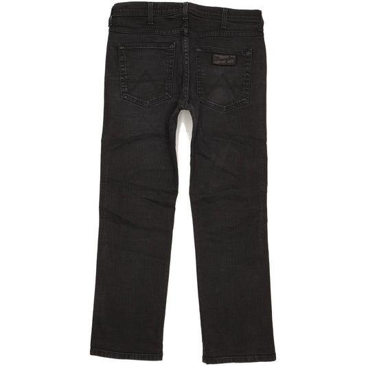 Wrangler Arizona Men Black Straight Regular Stretch Jeans W32 L29