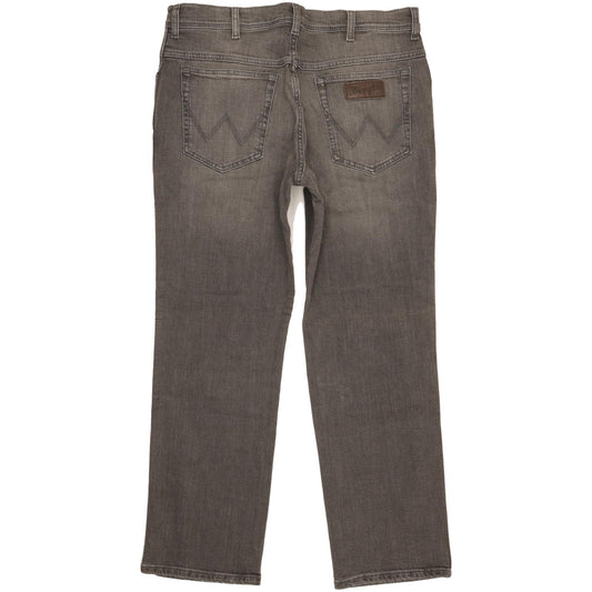 Wrangler Texas Men Grey Straight Regular Stretch Jeans W36 L30