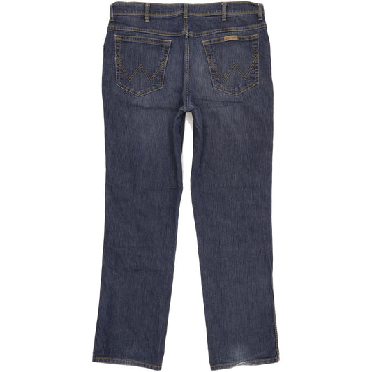 Wrangler Men Blue Straight Regular Stretch Jeans W38 L32