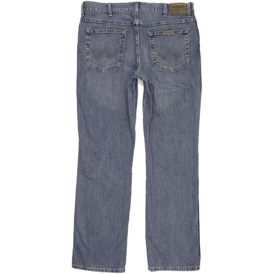 Wrangler Durable Quality Men Blue Straight Regular Jeans W38 L34