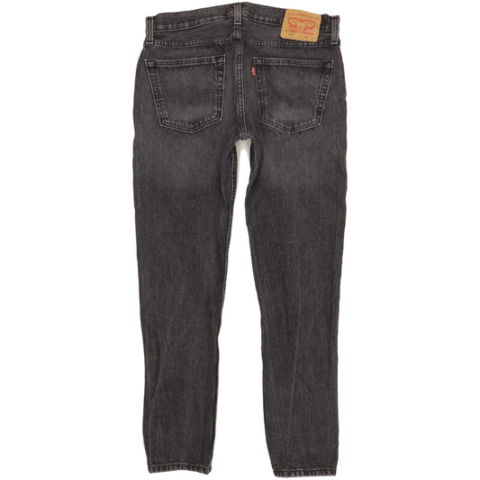 Levi's 502 Men Black Tapered Regular Stretch Jeans W32 L30