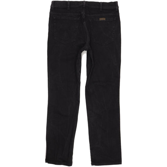 Wrangler Men Black Straight Regular Stretch Jeans W36 L32