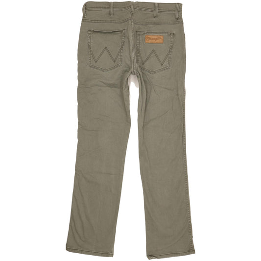 Wrangler Arizona Men Green Straight Regular Stretch Jeans W33 L32