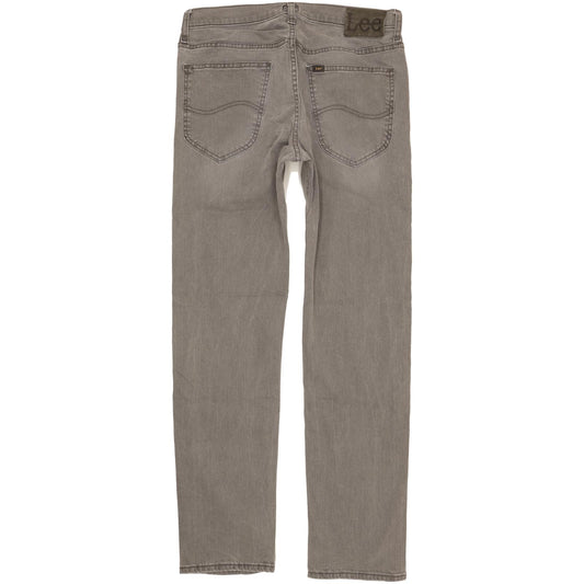 Lee Daren Men Grey Straight Slim Stretch Jeans W32 L32