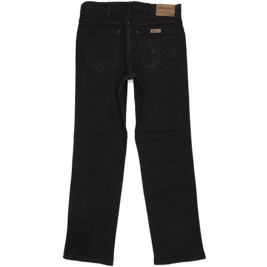 Wrangler Durable Quality Men Black Straight Regular Stretch Jeans W32 L31